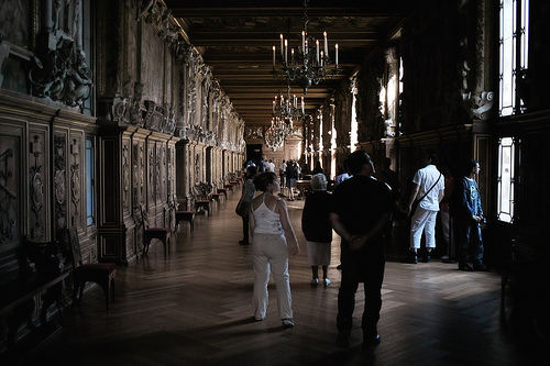 Un couloir dans le chateau de Fontainebleau