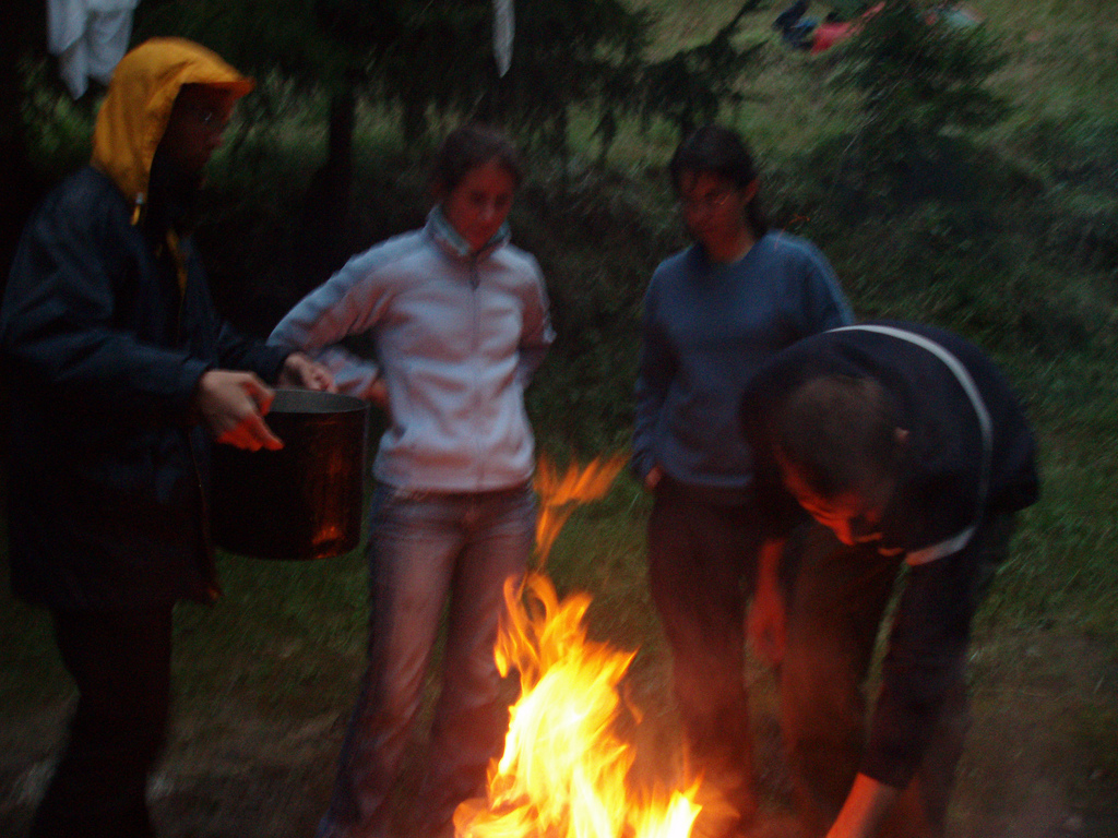 le feu est allumé