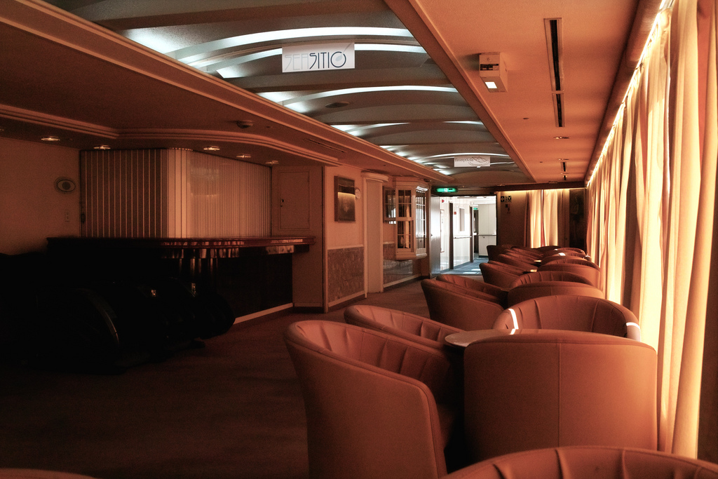 Inside the boat