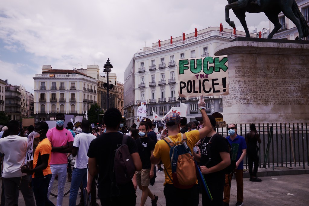 Manifestaci&oacute;n contra el racismo en Madrid, 2020-06-07