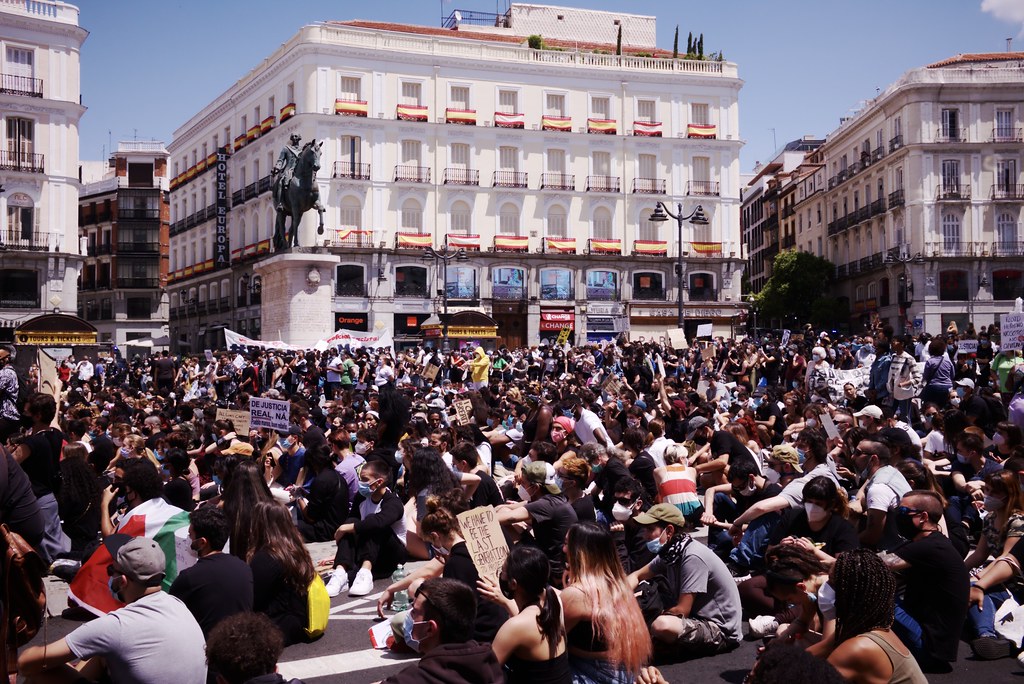 Manifestaci&oacute;n contra el racismo en Madrid, 2020-06-07