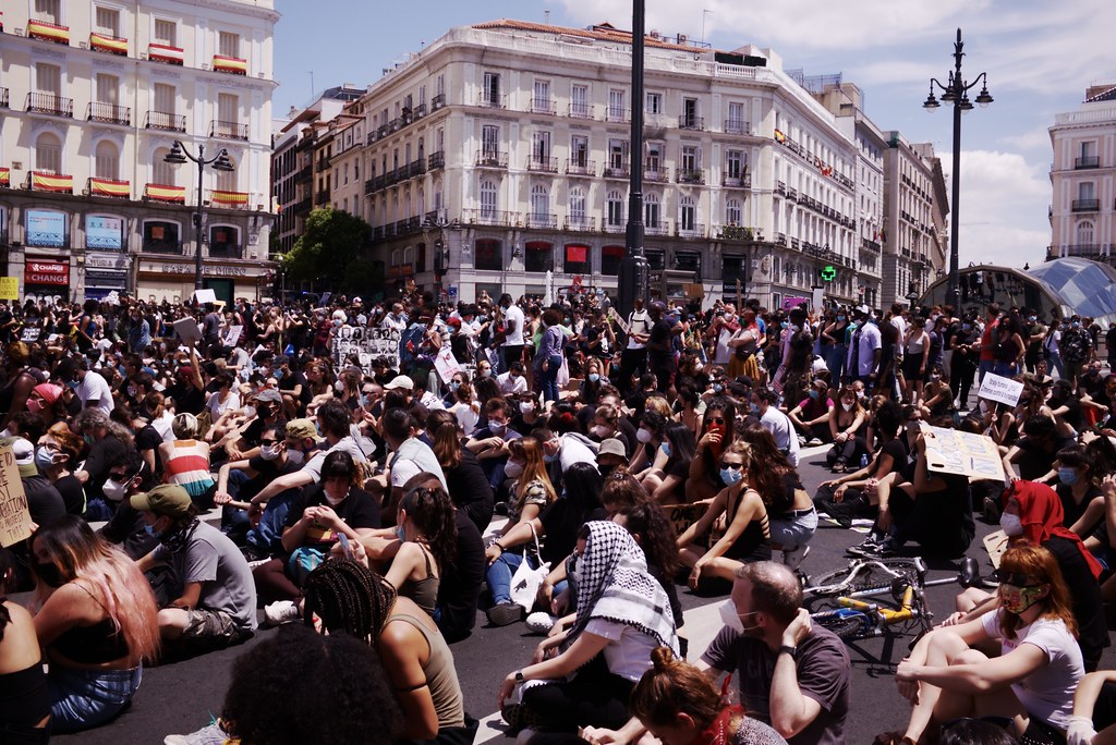 Manifestaci&oacute;n contra el racismo en Madrid, 2020-06-07
