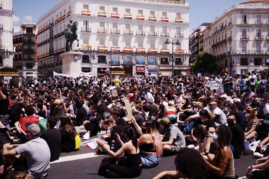 Manifestaci&oacute;n contra el racismo en Madrid, 2020-06-07