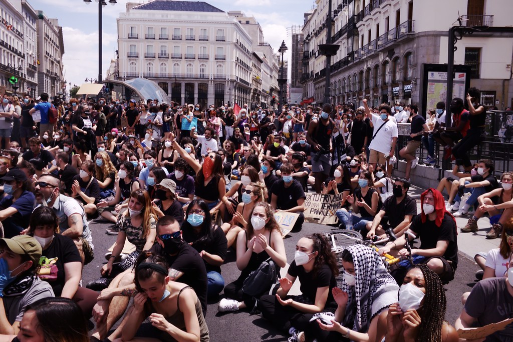 Manifestaci&oacute;n contra el racismo en Madrid, 2020-06-07