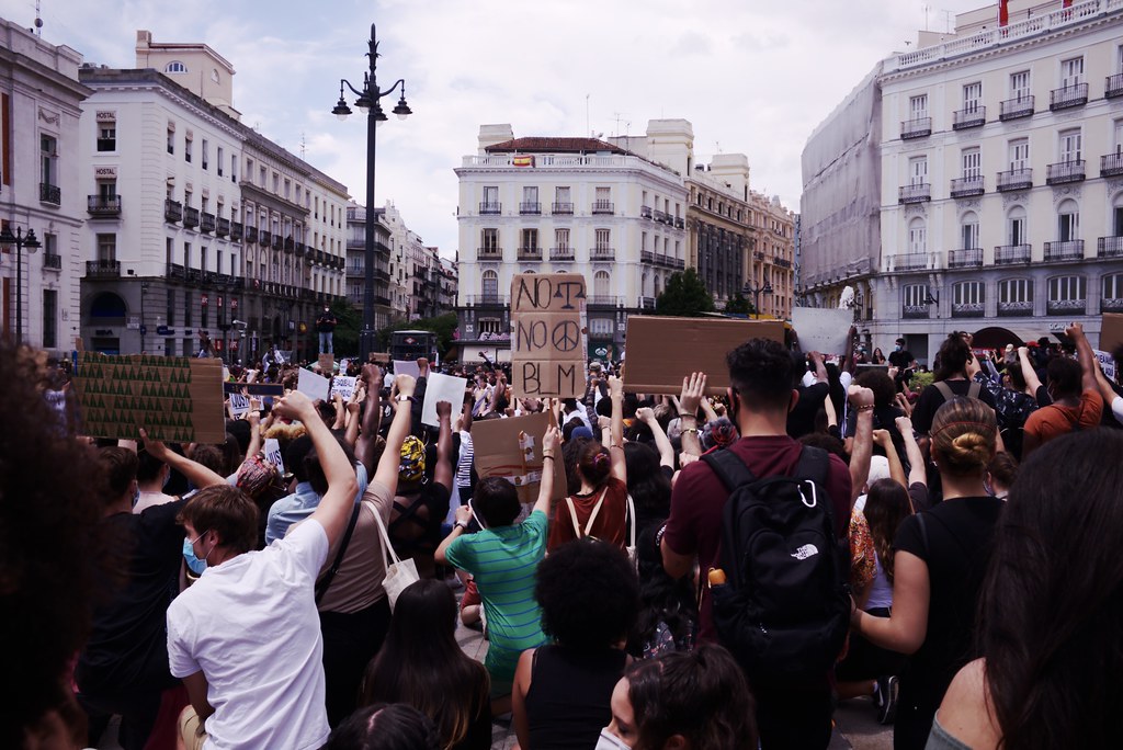 Manifestaci&oacute;n contra el racismo en Madrid, 2020-06-07