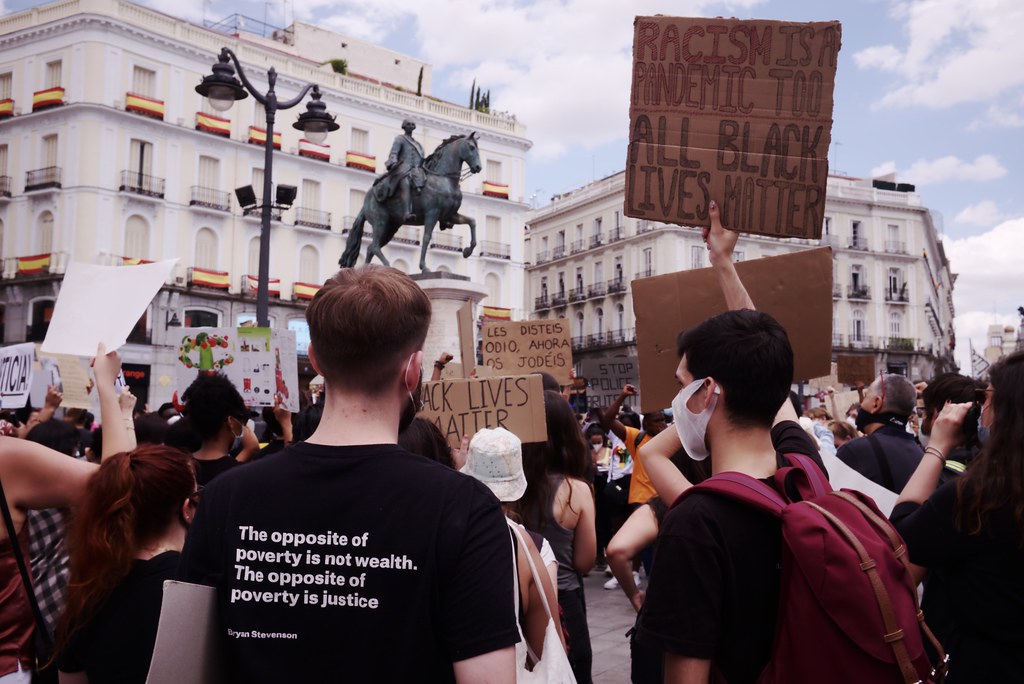 Manifestaci&oacute;n contra el racismo en Madrid, 2020-06-07
