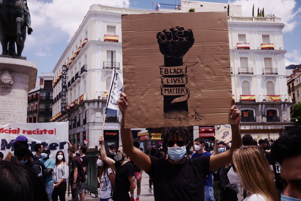 Manifestaci&oacute;n contra el racismo en Madrid, 2020-06-07