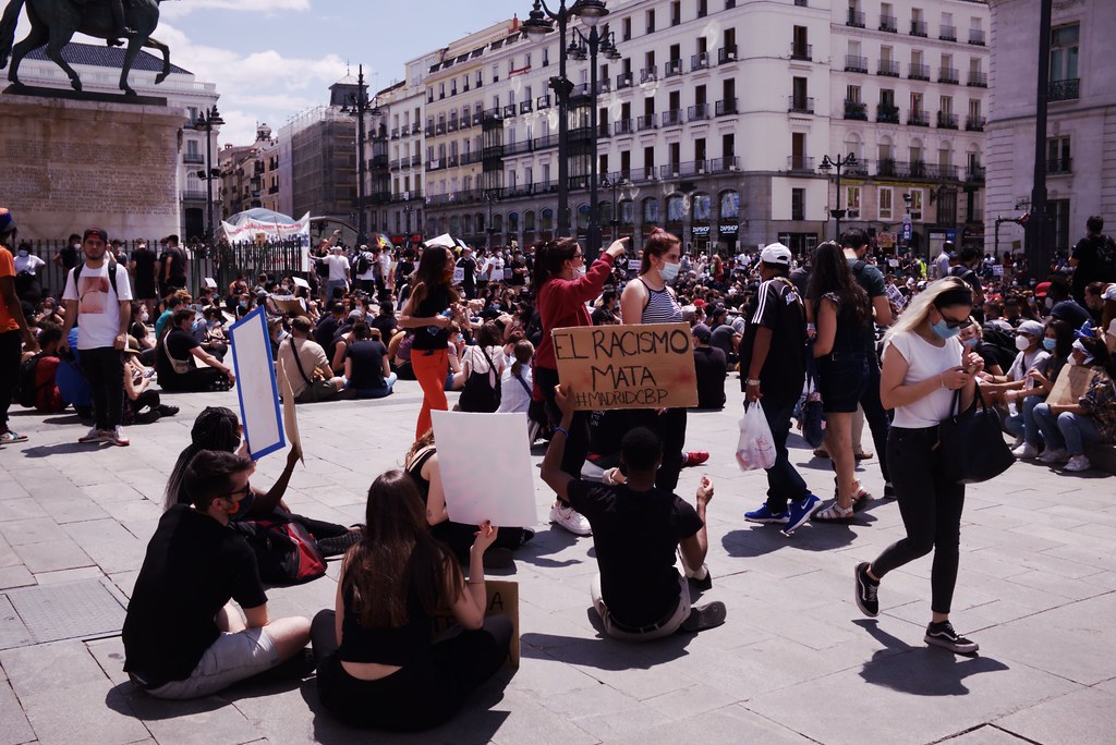 Manifestaci&oacute;n contra el racismo en Madrid, 2020-06-07