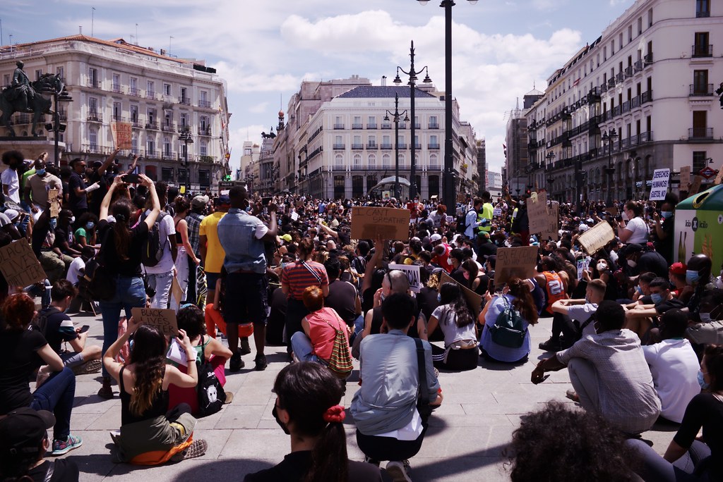 Manifestaci&oacute;n contra el racismo en Madrid, 2020-06-07