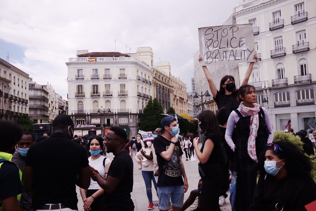 Manifestaci&oacute;n contra el racismo en Madrid, 2020-06-07