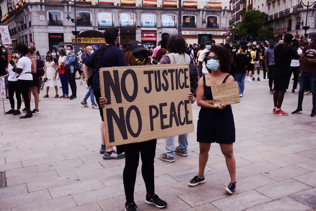 Manifestaci&oacute;n contra el racismo en Madrid, 2020-06-07