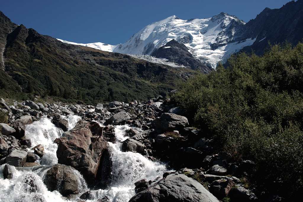 Sous le glacier de Bionnassay