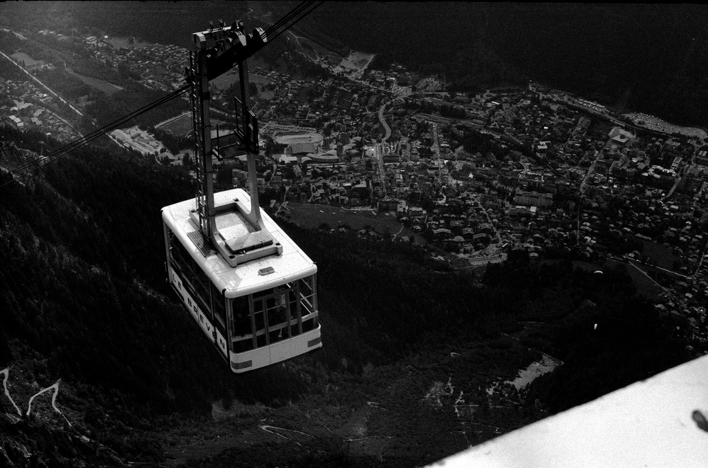 Telepherique du Brevent, au dessus de Chamonix