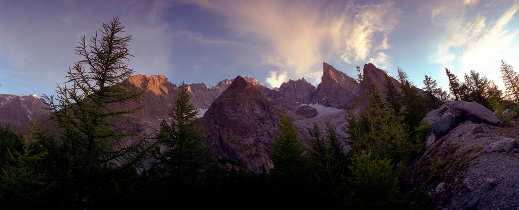 Lever du Soleil, sous le Mont Blanc