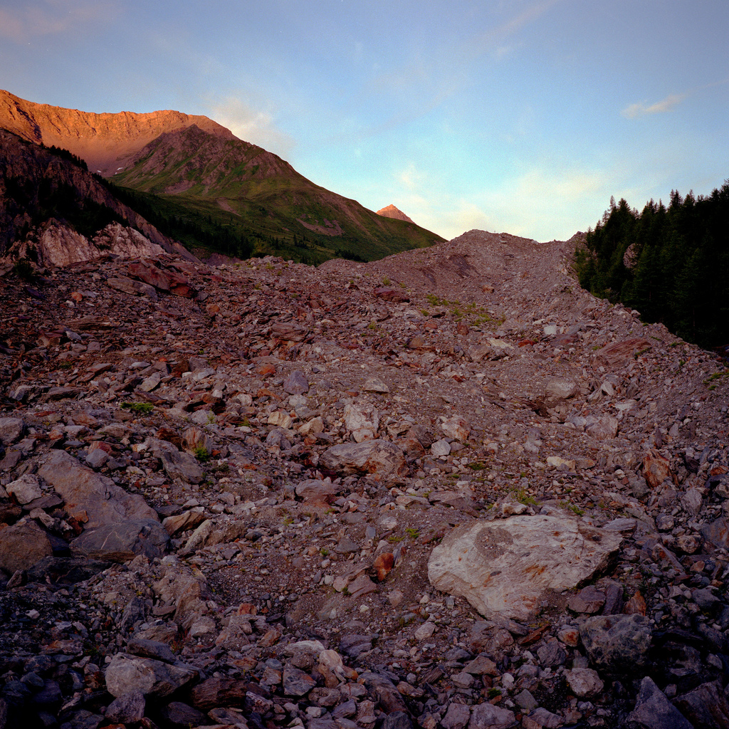 Moraine du glacier de miage