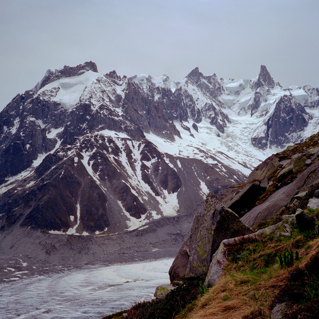 L'Aiguille du Tacul et la Dent du G&eacute;ant